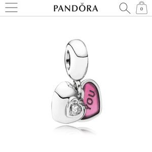Pandora Me & You heart charm